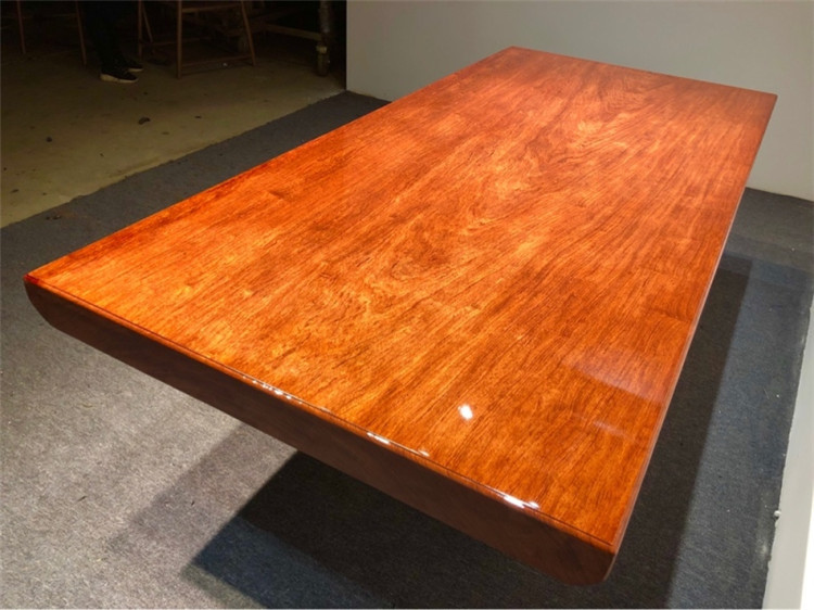 巴花实木大板桌现代原木大板办公桌书桌画案泡茶桌班台235-109-10示例图20