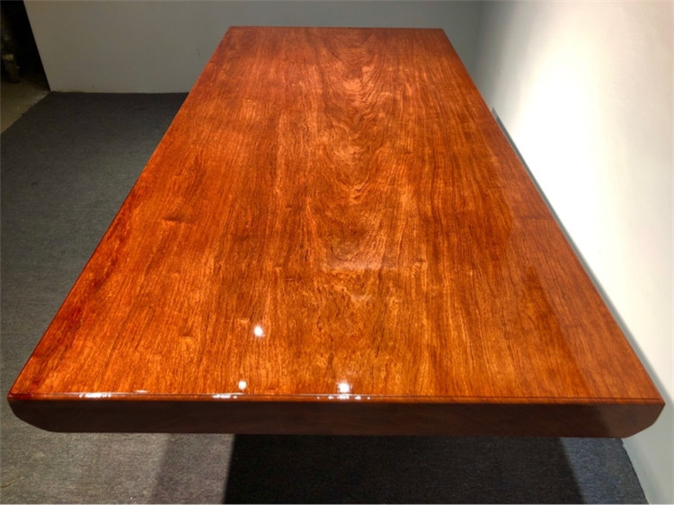 巴花实木大板桌现代原木大板办公桌书桌画案泡茶桌班台235-109-10示例图18