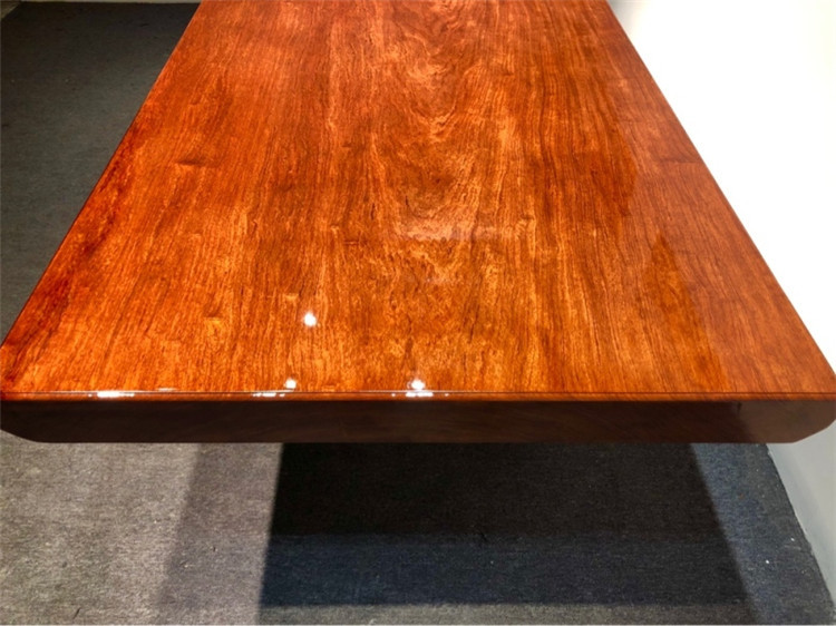 巴花实木大板桌现代原木大板办公桌书桌画案泡茶桌班台235-109-10示例图17