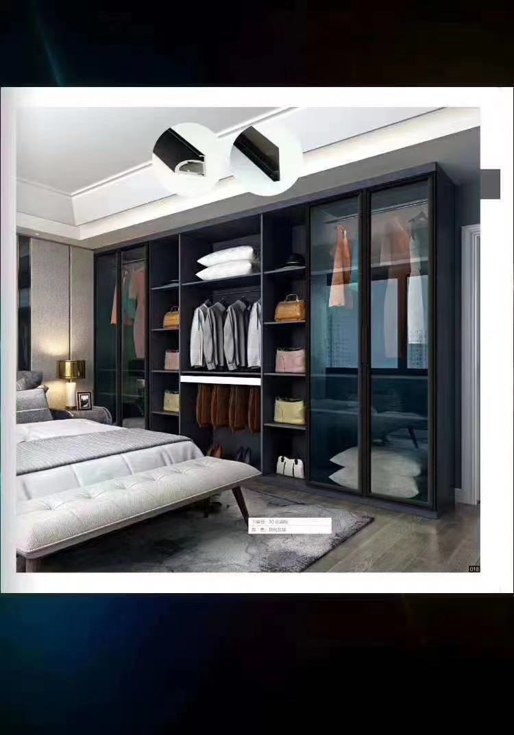 金彩洋整版家居定制整体衣柜铝合金书柜价格