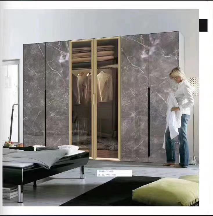 金彩洋整版家居定制北欧对开门衣柜铝合金书柜健康环保