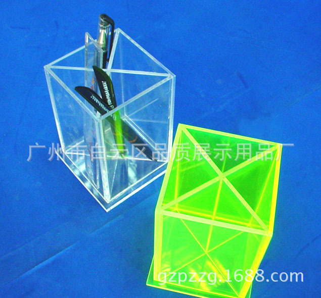 PZ-GYH-18 厂家专业生产亚克力书桌收纳盒 各款各式有机玻璃制品示例图2