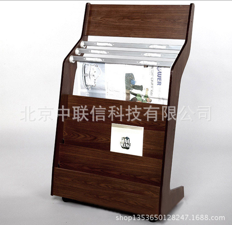 金属资料网陈列杂志架报刊架办公室银行杂志社书刊资料架示例图2
