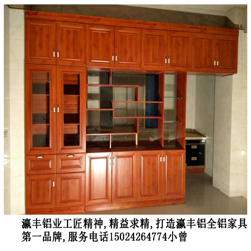 厂家供应全铝整体衣柜橱柜铝材浴室柜书柜材料全铝合金柜体铝材示例图2