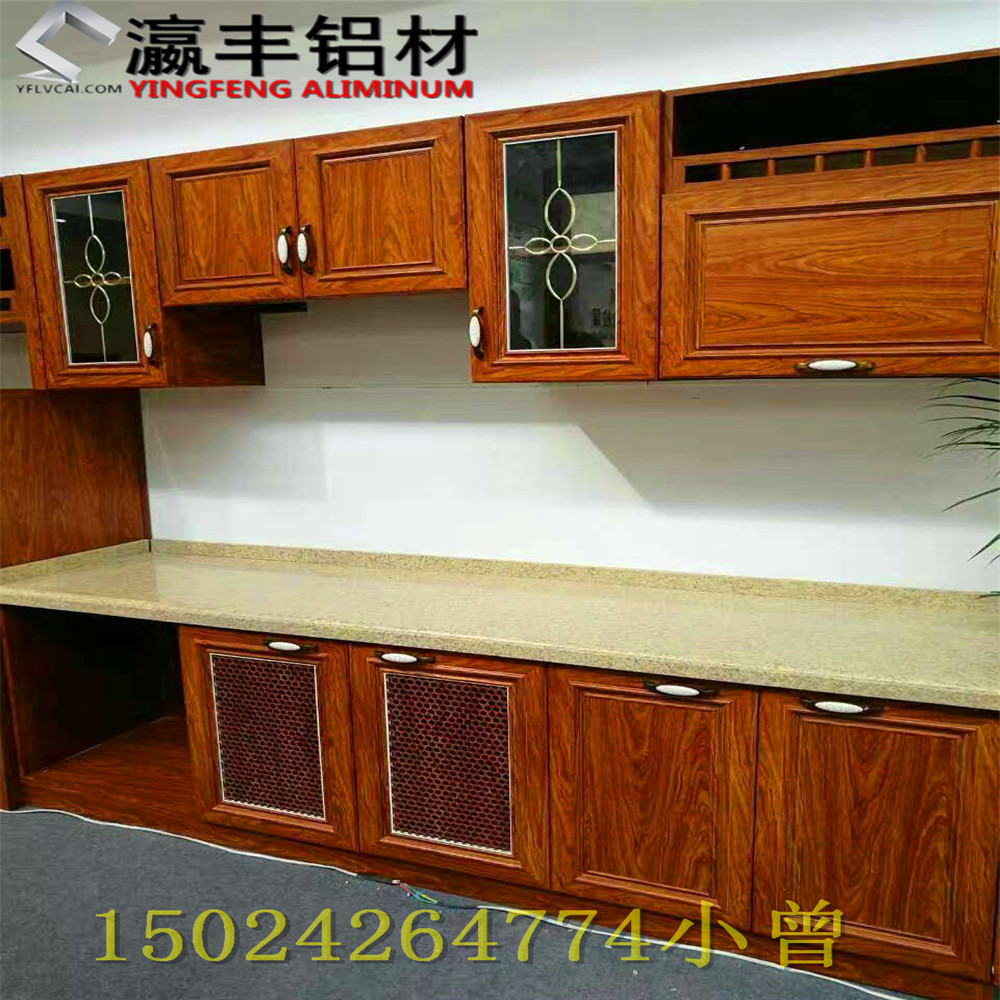 佛山瀛丰铝材现货全铝衣柜 铝合金整体全铝家具全铝书柜 全铝橱柜示例图2