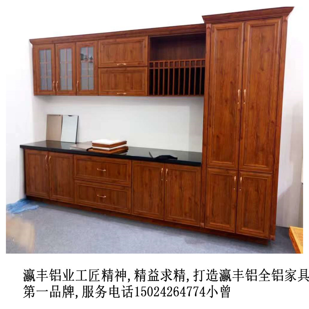 佛山批发全铝橱柜全铝衣柜全铝书柜全铝鞋柜铝材 全铝橱柜门示例图8