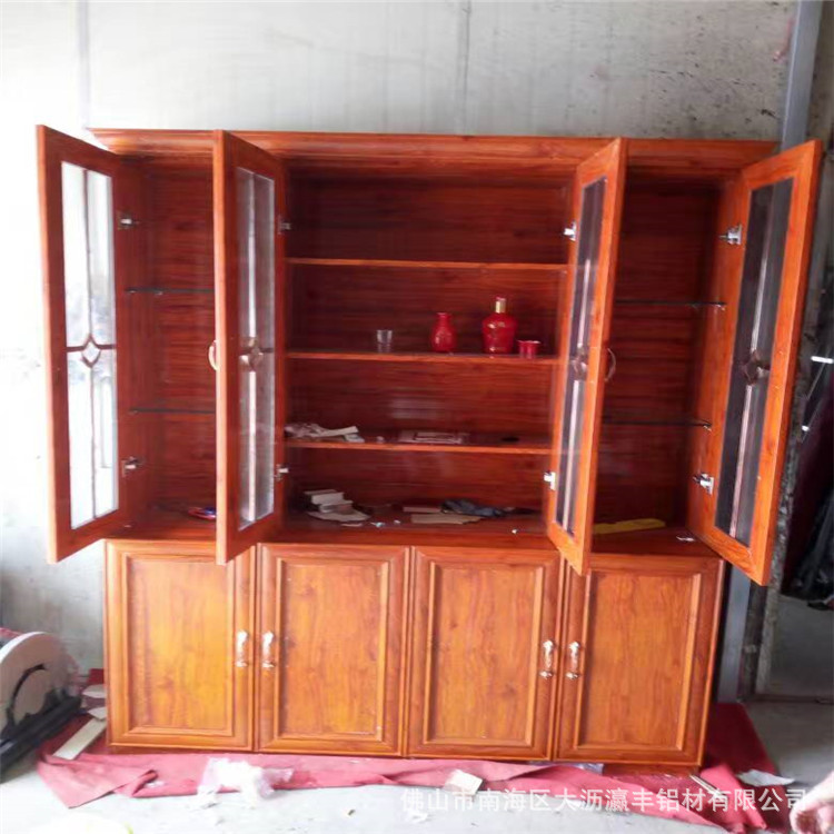 全铝合金书柜 全铝合金整体橱柜 全铝合金整体橱柜铝型材全铝家具示例图1