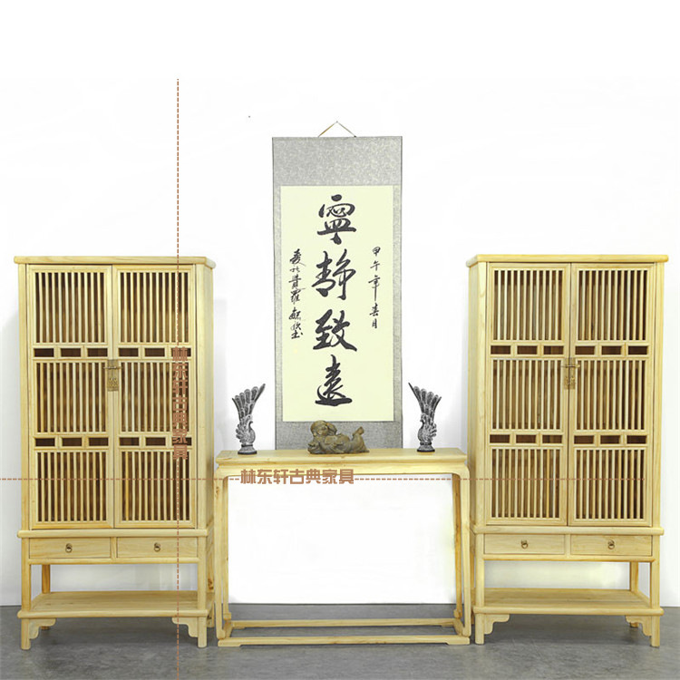 批发老榆木免漆书架书柜现代中式博古架仿古原实木置物架定制示例图4