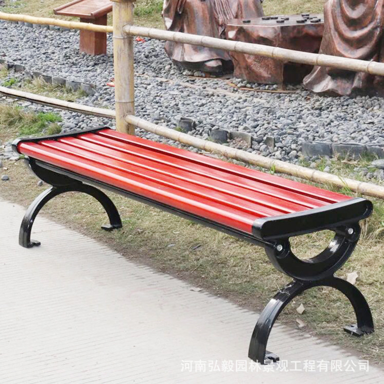 大量生产户外长条座椅 园林座椅 防腐木休闲椅 户外防腐木座椅示例图19