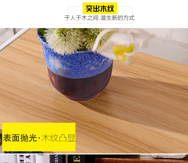 钢木简易书架客厅置物架多功能时尚家居木质展示架书房杂志储物架示例图14