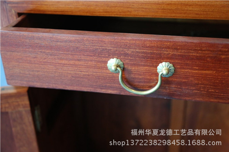 红木家具缅甸花梨博古架大果紫檀新中式书架实木家居置物架两件套示例图16