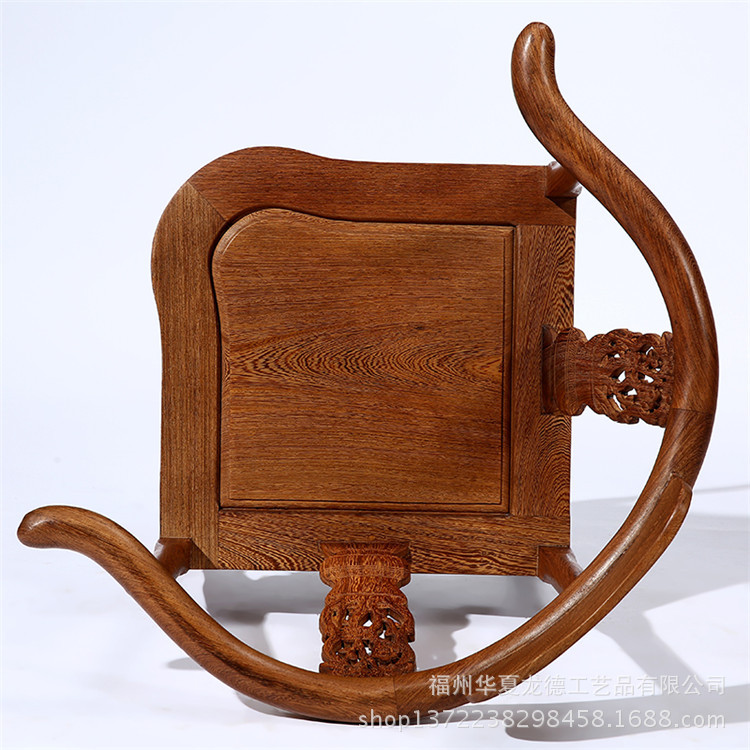 红木古典家具鸡翅木三角椅实木小靠背椅子原木围椅中式休闲椅批发示例图9