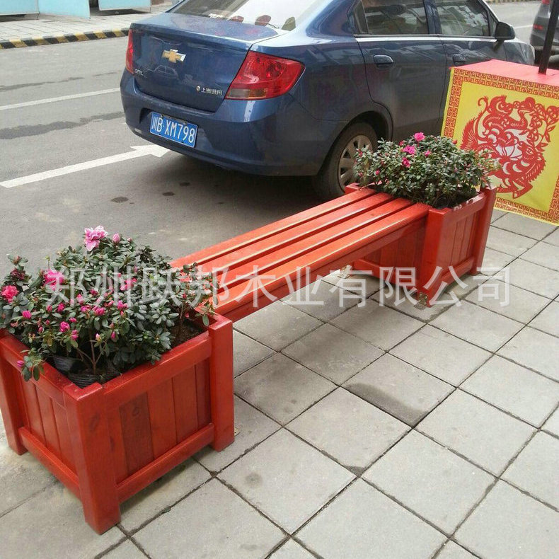 长期提供防腐木座椅 公园 防腐木公园排椅 广场防腐木座椅示例图6