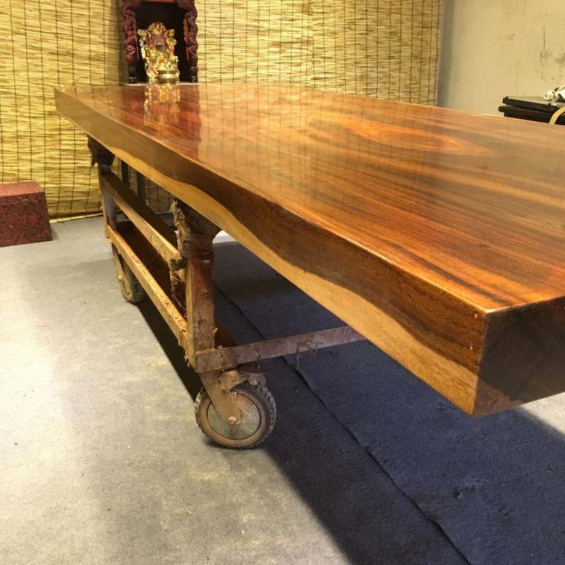 非洲奥坎实木大板桌原木根雕茶桌老板办公桌大班台餐桌会议桌包邮示例图10