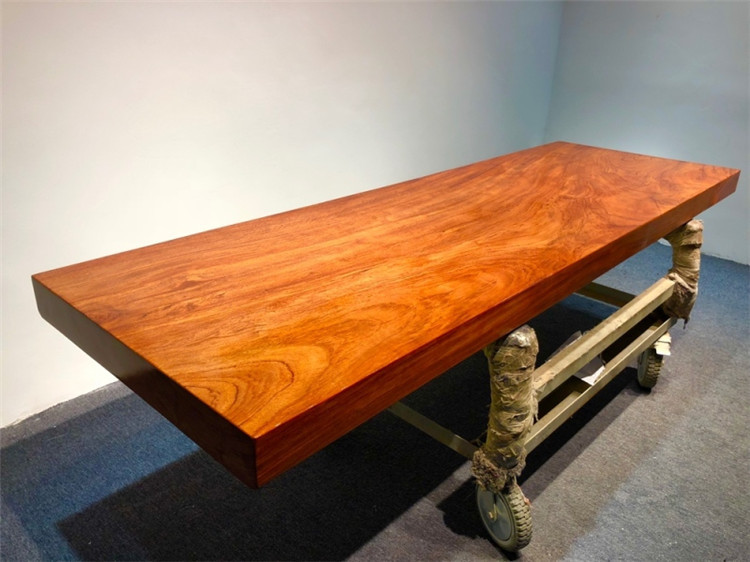 巴花实木大板桌巴西花梨整块大班台原木办公桌老板会议桌实木餐桌示例图17