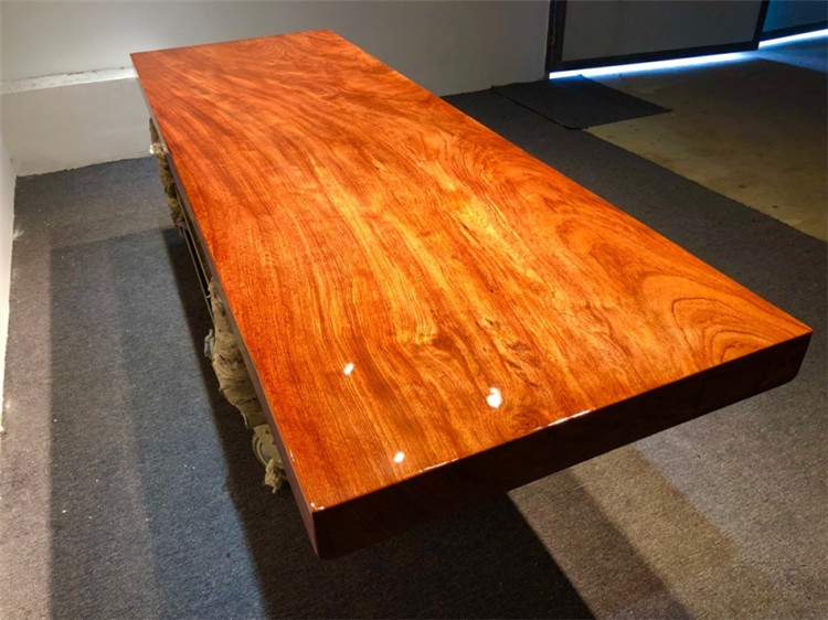 巴花实木大板桌巴西花梨整块大班台原木办公桌老板会议桌实木餐桌示例图16