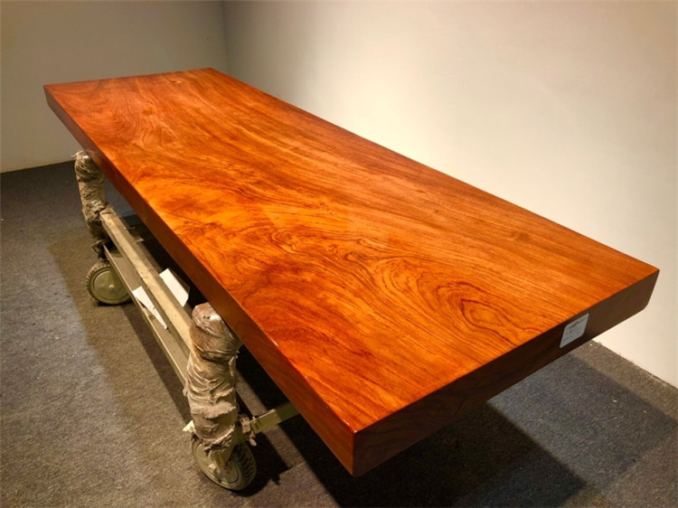 巴花实木大板桌巴西花梨整块大班台原木办公桌老板会议桌实木餐桌示例图13