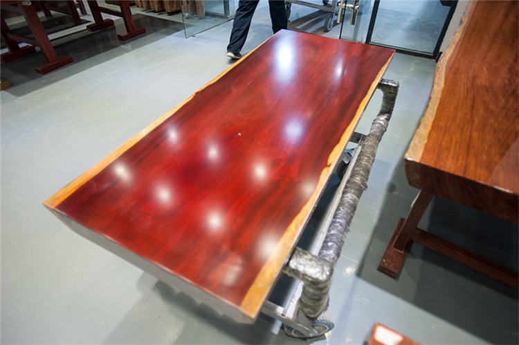 福建福州闽侯上街大板红花梨商务实木大板桌会议桌实木餐桌办公桌示例图8