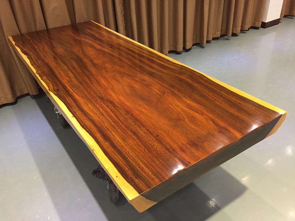 非洲绿心檀实木大板桌原木大班台办公老板会议桌实木餐桌奥坎茶桌示例图11