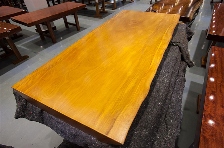 实木原木大板非洲黄花梨大板茶餐书老板办公会议桌170-77*73-10示例图10
