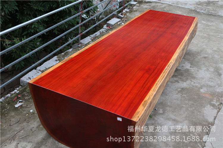 红花梨实木大板桌整体桌会议桌原木大平桌泡茶台大唐接待桌可定制示例图16