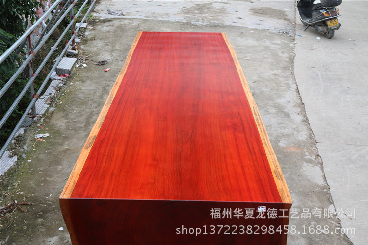 红花梨实木大板桌整体桌会议桌原木大平桌泡茶台大唐接待桌可定制示例图15