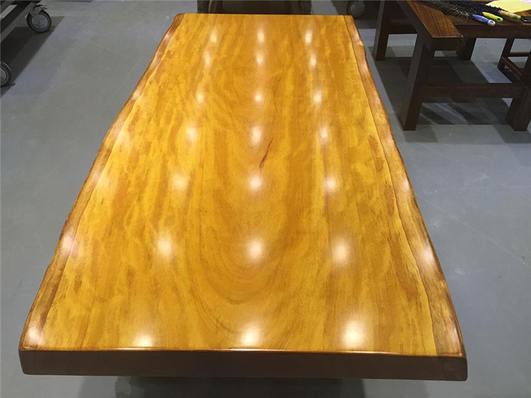 非洲黄花梨大板 实木画案办公桌餐桌茶桌 原木整体自然边大班台示例图9