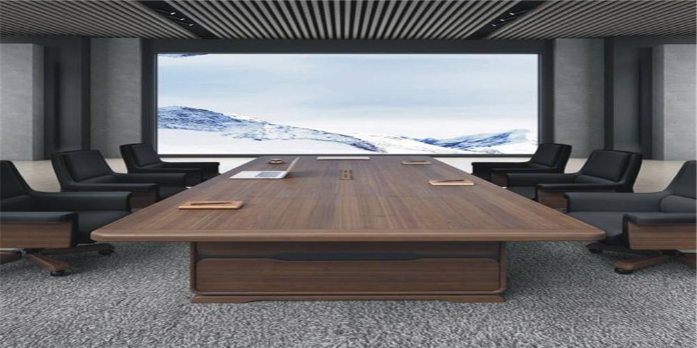 宁夏 实木会议桌 长条培训桌 布兰斯 环保油漆