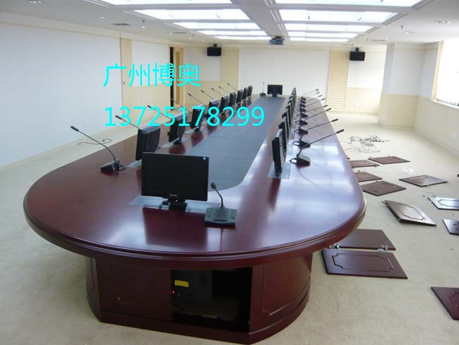 广州博奥BRZE-4Z电动液晶屏升降会议桌示例图1