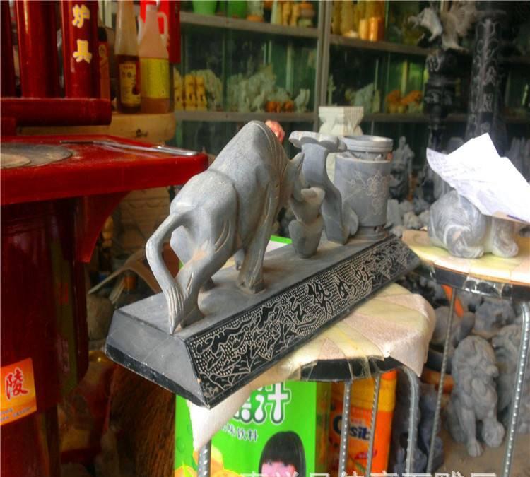 大号招财运势如虹石雕笔筒办公桌摆件批发 开业礼品摆件示例图6