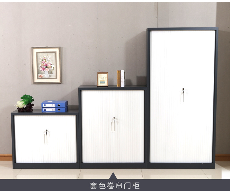 钢制卷帘门档案柜文件柜 办公室资料档案存放柜凭证储物柜定做示例图11