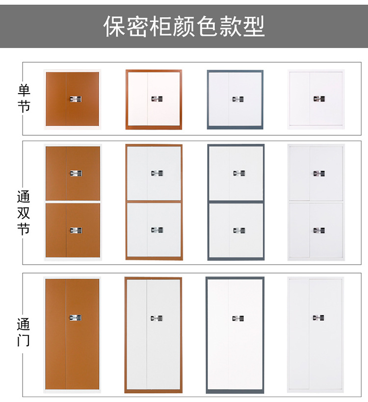 厂家直销钢制电子密码文件柜保密柜财务铁皮办公资料柜加厚指纹锁示例图2