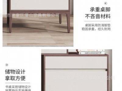 北欧胡桃木全实木书桌椅组合现代简约书房办公桌卧室多功能电脑桌图2