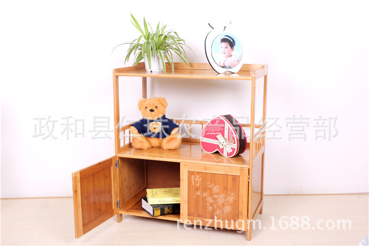 厂家批发 楠竹餐边柜 微波炉架碗柜 厨房收纳柜 现代橱柜厂家直销示例图9