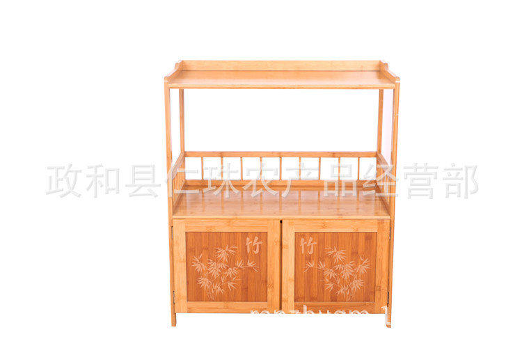 厂家批发 楠竹餐边柜 微波炉架碗柜 厨房收纳柜 现代橱柜厂家直销示例图11