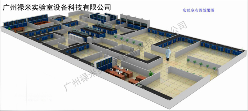 实验室家具批发 实验吊柜 实验室装修及整体设计规划 通排风系统设计示例图3