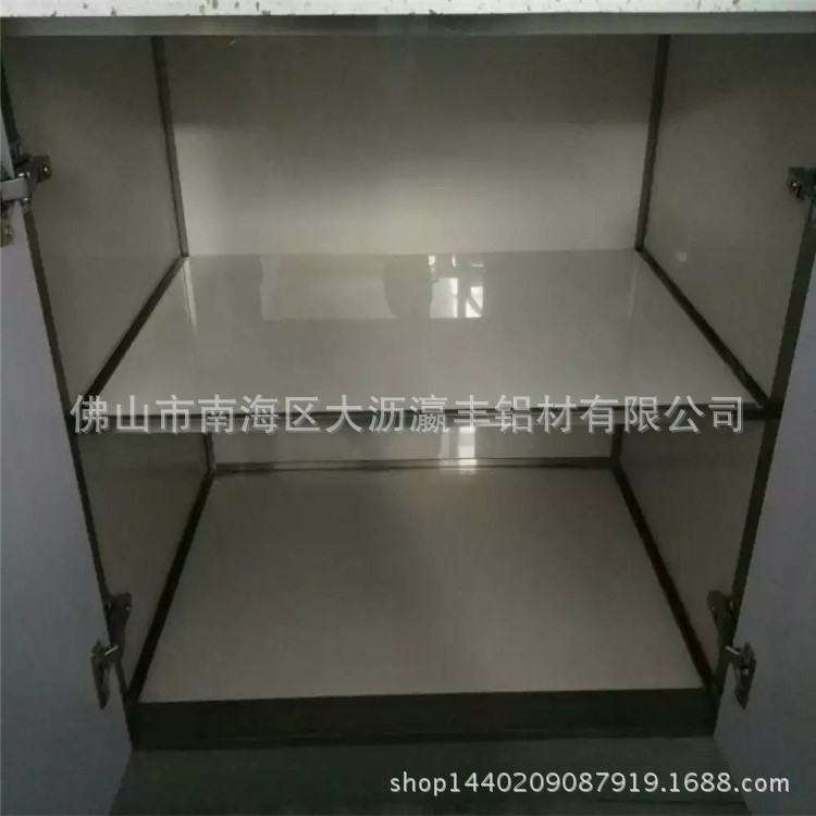 供应铝合金陶瓷橱柜 全铝吊柜铝材 铝合金瓷砖橱柜铝合金型材示例图6