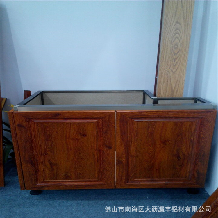 供应铝合金陶瓷橱柜 全铝吊柜铝材 铝合金瓷砖橱柜铝合金型材示例图2