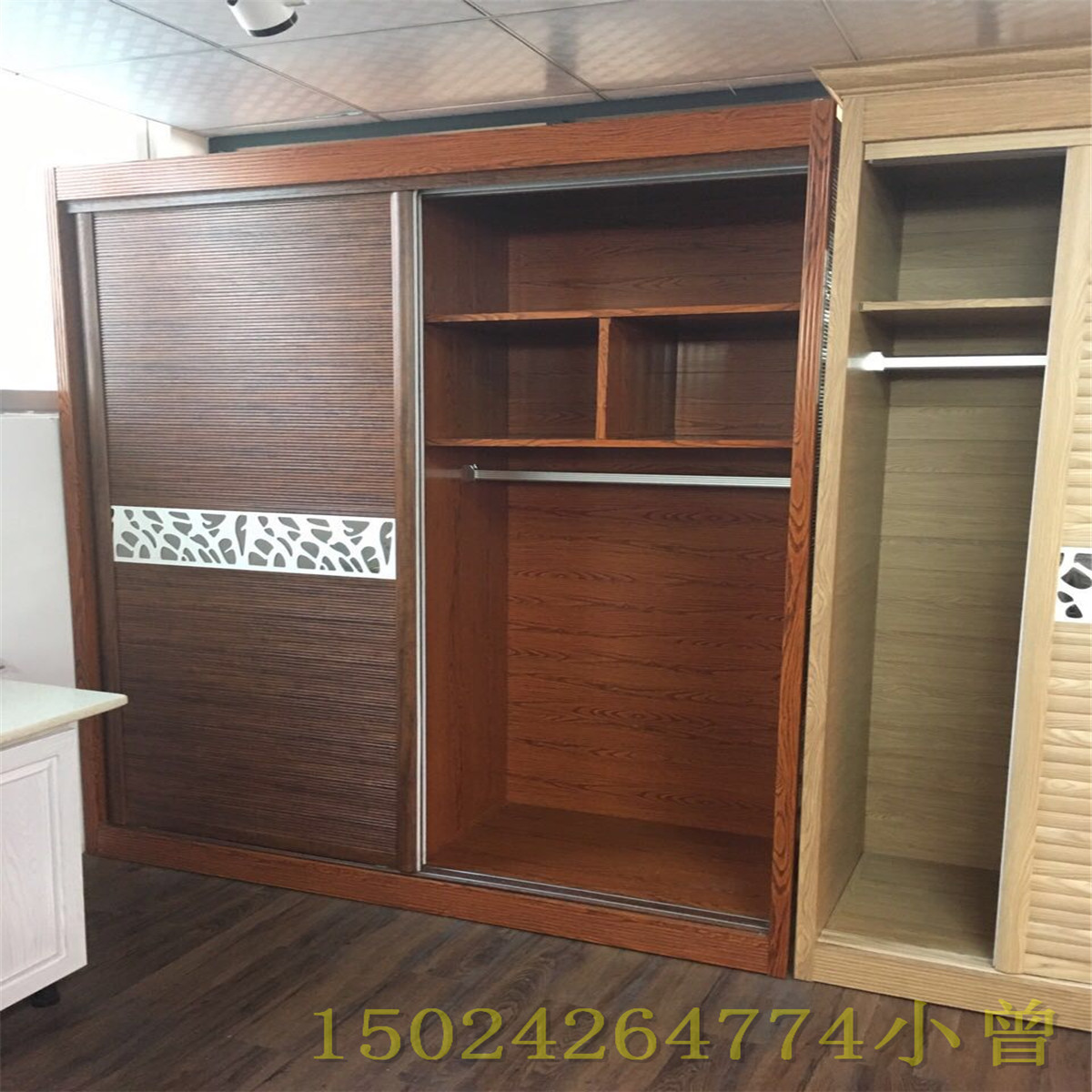 铝合金橱柜 全铝衣柜 全铝合金衣柜型材 全铝整体家具 铝合金吊柜示例图1