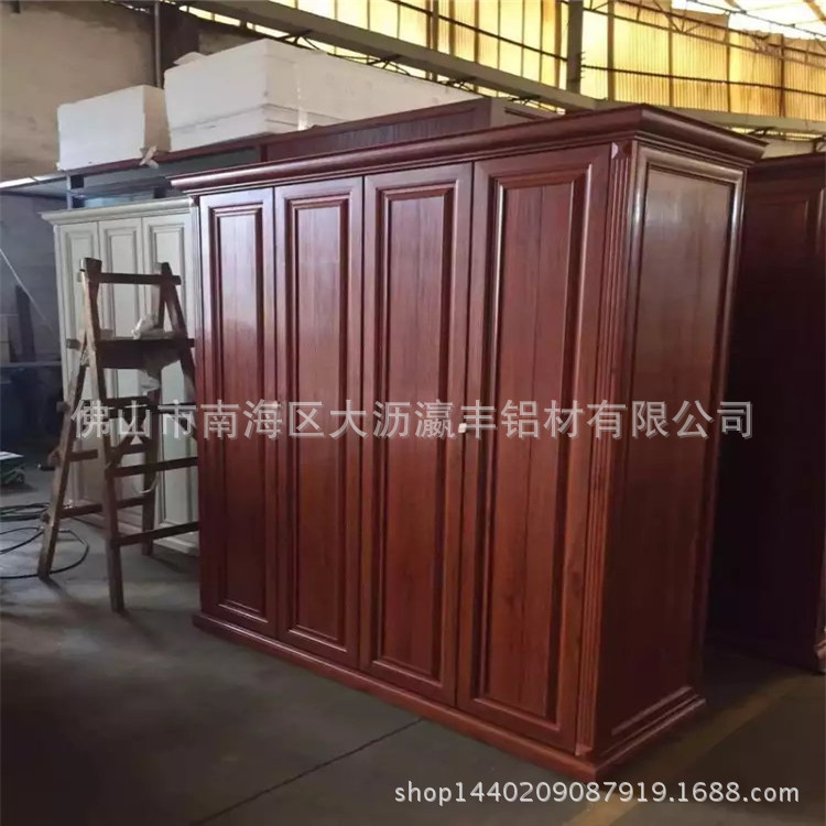 全铝合金整体衣柜铝材 全铝合金茶水柜型材全铝家具全铝吊柜型材示例图2
