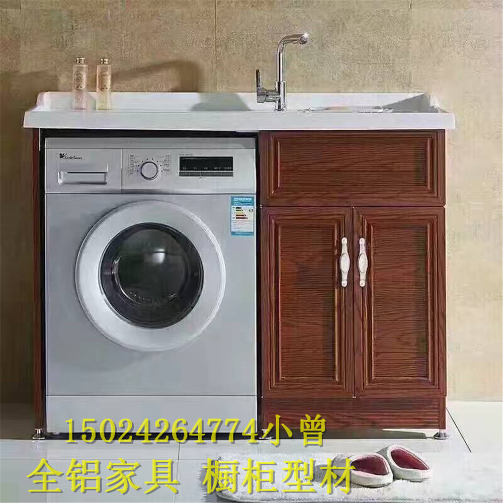 瀛丰铝材全铝浴室柜型材 全铝吊柜浴室柜现货供应 欧式橱柜门材料示例图2
