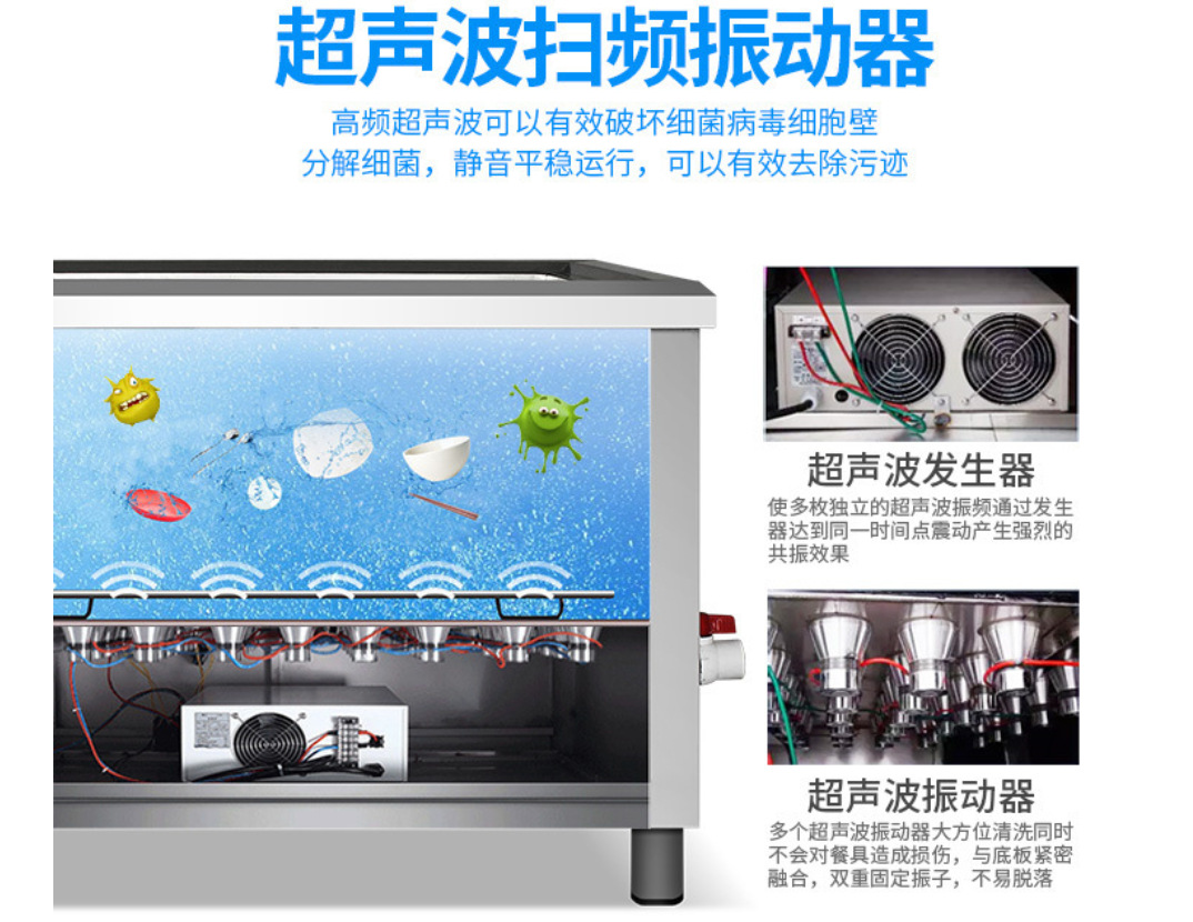 批发食堂专用超声波清洗洗碗机 酒店餐具超声波洗碗机特价销售示例图5
