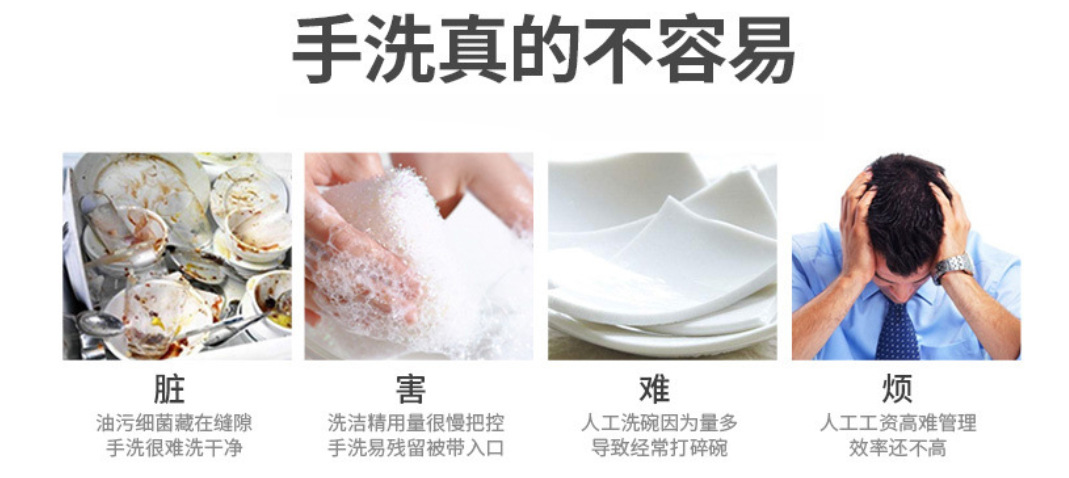批发食堂专用超声波清洗洗碗机 酒店餐具超声波洗碗机特价销售示例图3