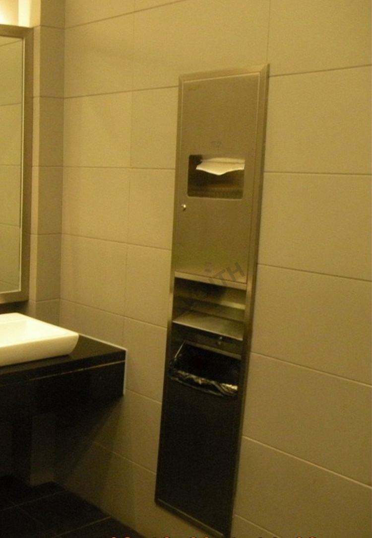 嵌入式不锈钢手纸箱 烘手机示例图5