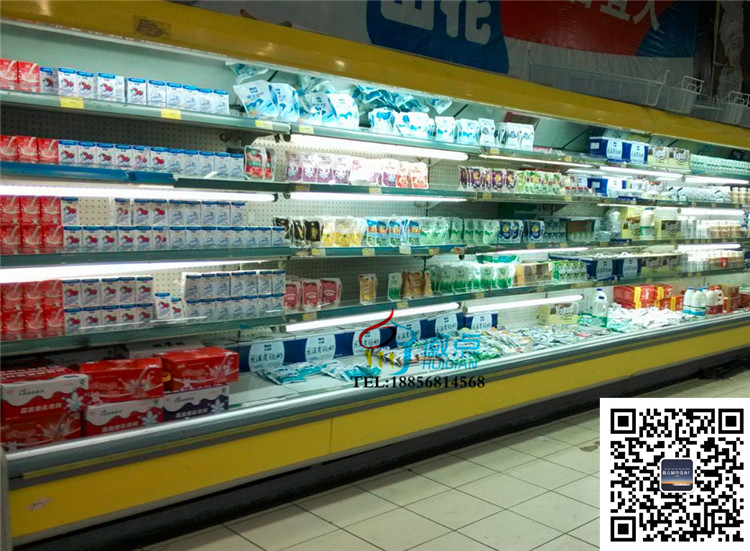安徽 超市梯形鲜奶冷藏柜，君乐宝伊利蒙牛酸奶冷藏展示柜供应商示例图7