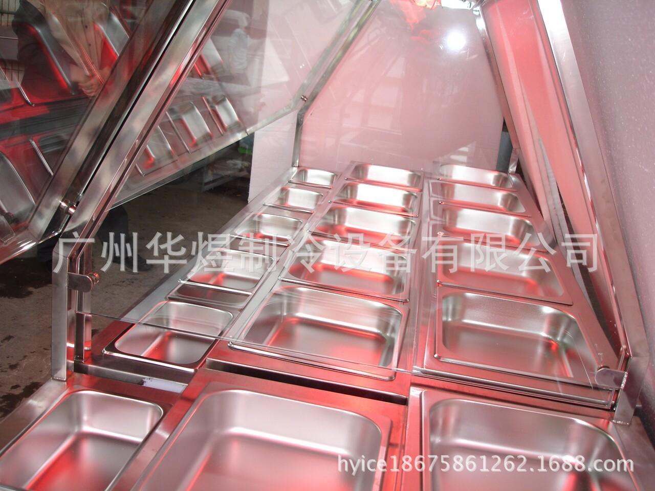 冰友牌0～10度不锈钢台阶式多功能冷熟食柜 沙拉冷藏柜示例图4