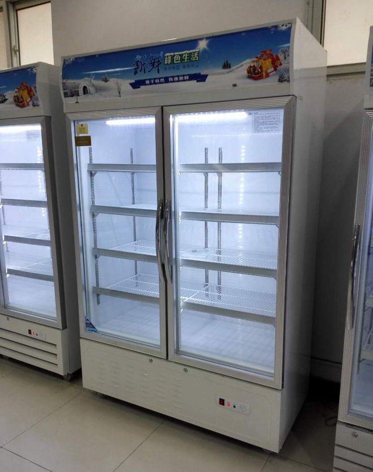 超市立式冰柜饮料保鲜冷藏柜 便利店冰柜餐厅展示柜双开门冰箱示例图17