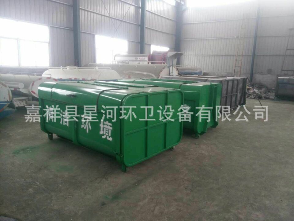 垃圾收集车垃圾箱大型垃圾箱订做钢板垃圾箱示例图5