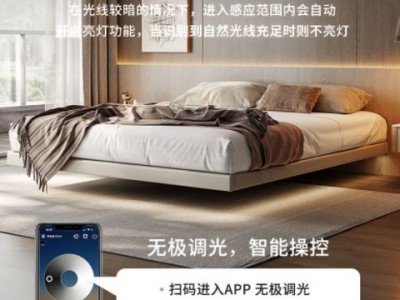 无床头悬浮床现代简约意式极简主卧极简轻奢无靠背齐边双人床图3