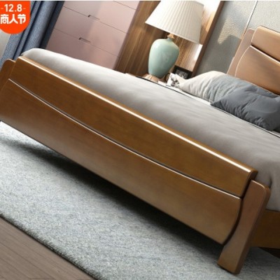 实木床1.8米双人主卧室婚床现代简约1.5米储物高箱大床小户型